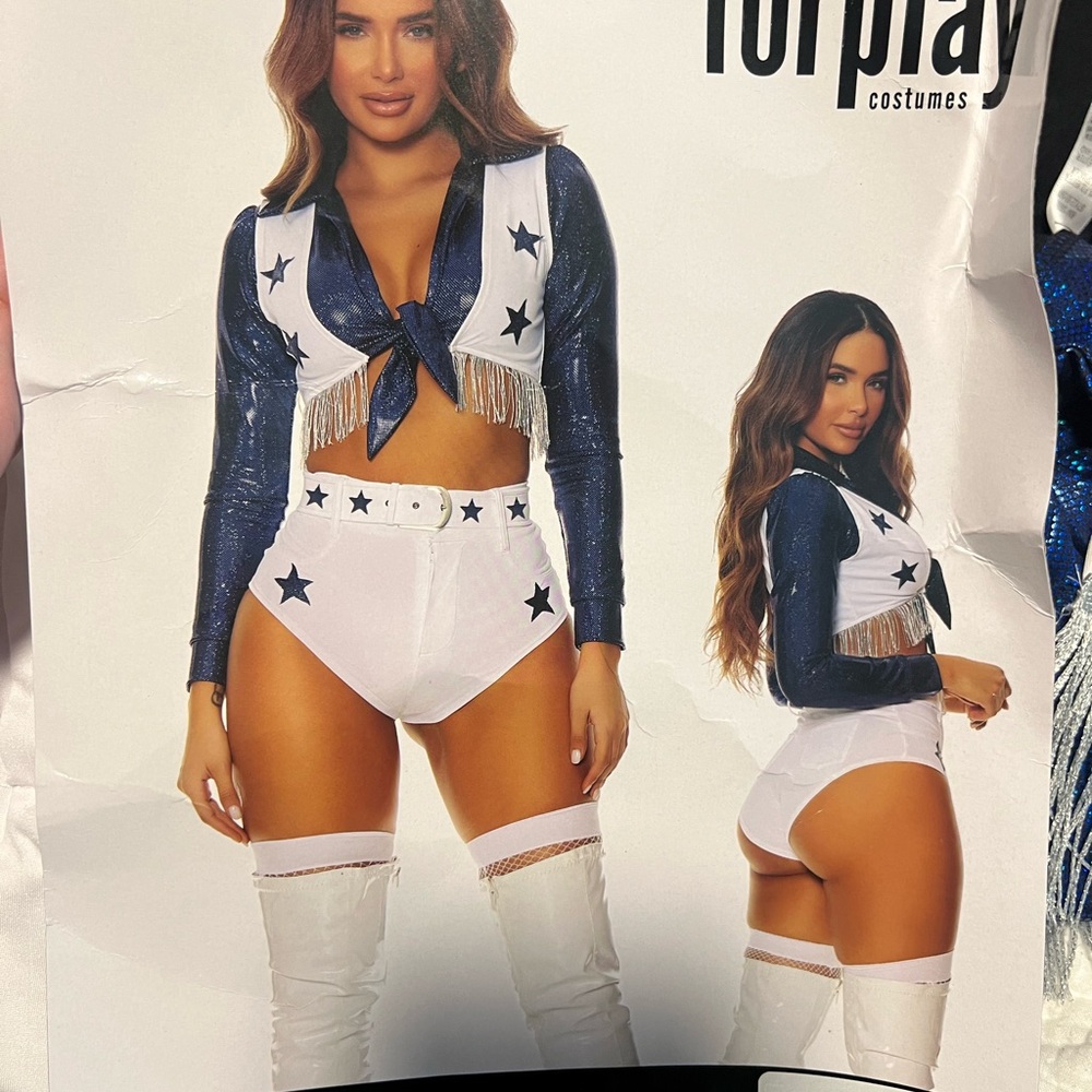 Forplay Cowboy Cheerleader Costume, L/XL